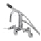 Aqua Vintage Wall-Mount Clawfoot Tub Faucet, Polished Chrome, Wall Mount AE8451DL - alternate 1